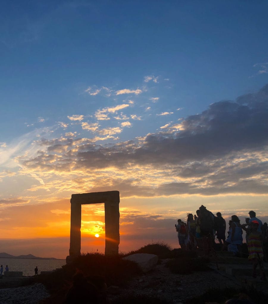 sunset naxos